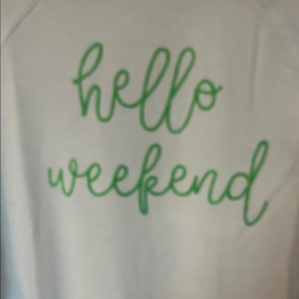 Workshop Republic Clothing Sky Blue 'Hello Weekend' Top - Picture 5 of 8